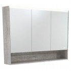Fie LED Mirror Cabinet with Display Shelf & Industrial Side Panels 1200